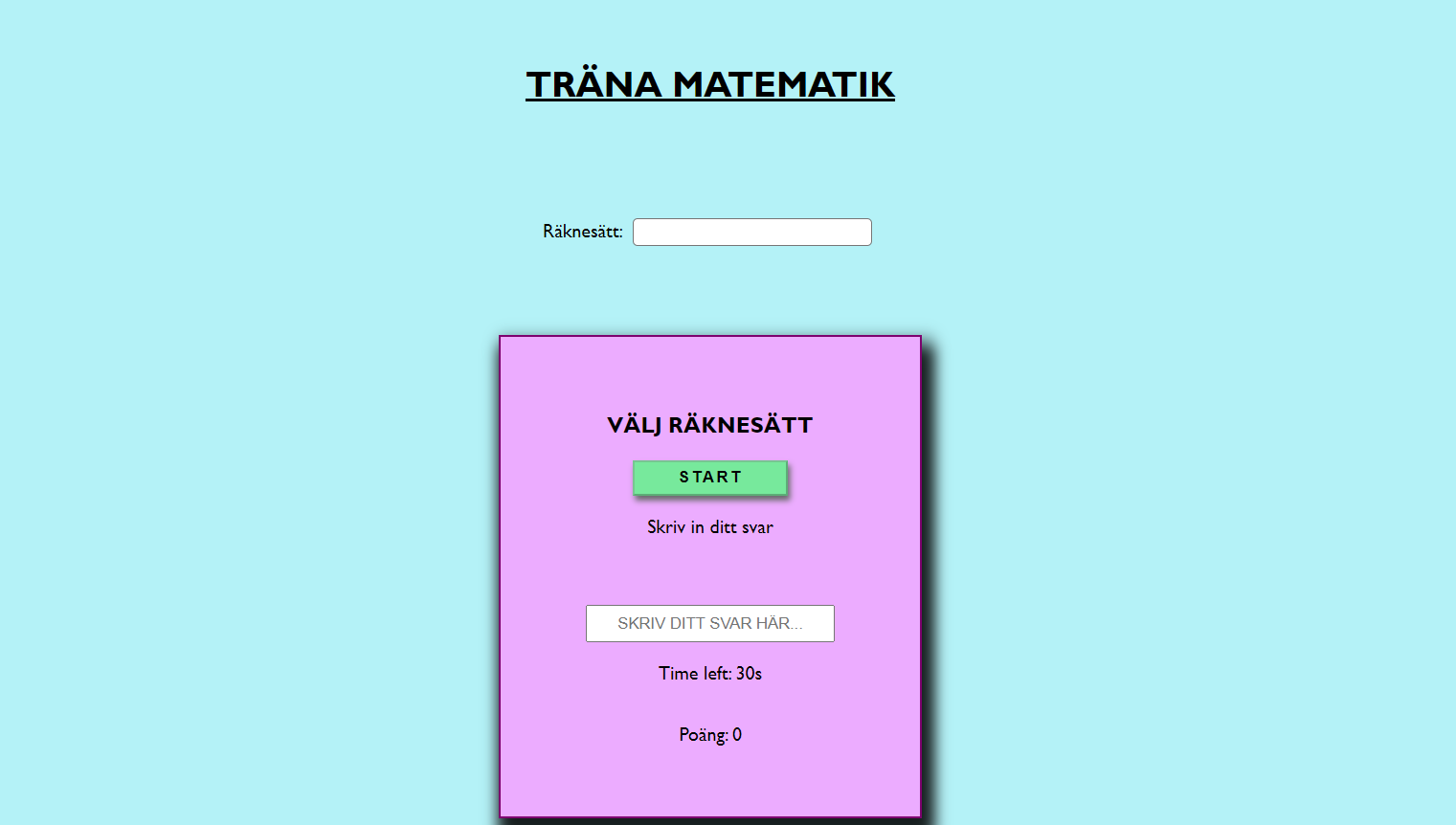 math practice webpage